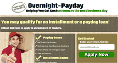 Desktop Screenshot of overnight-payday.com