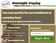 Tablet Screenshot of overnight-payday.com